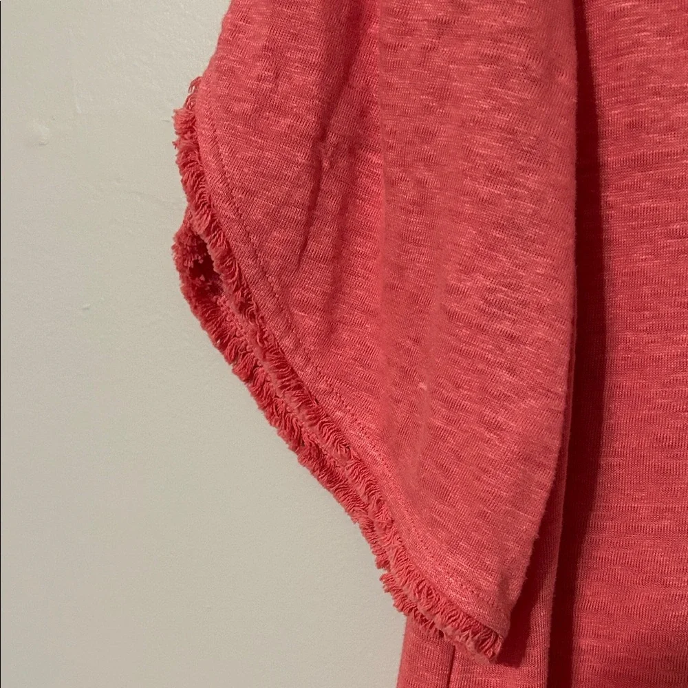 Chico's Strawberry Blush Short Sleeve top. Size one(medium)100% linen. NWT - Picture 4 of 10